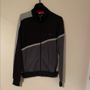 Puma Black and Gray Zip-Up Jacket